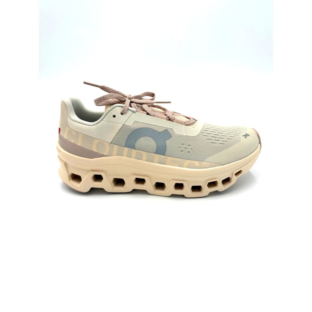 NEW! On Women's Cloundmonster Running Shoes - Moon/Fawn - Women's 10